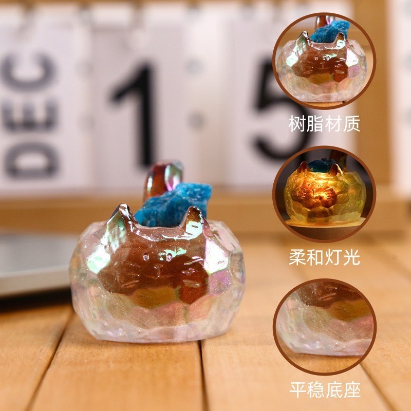 (款式隨機出) 台灣出貨 貓貓水晶盲盒 開箱療癒系的水晶魔法 紫水晶 黃水晶-細節圖4