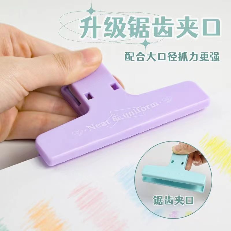 (顏色隨機出) 磁吸夾手帳 票據整理 磁性夾 學生文具收納試卷 文件夾子 磁鐵夾長尾夾-細節圖5