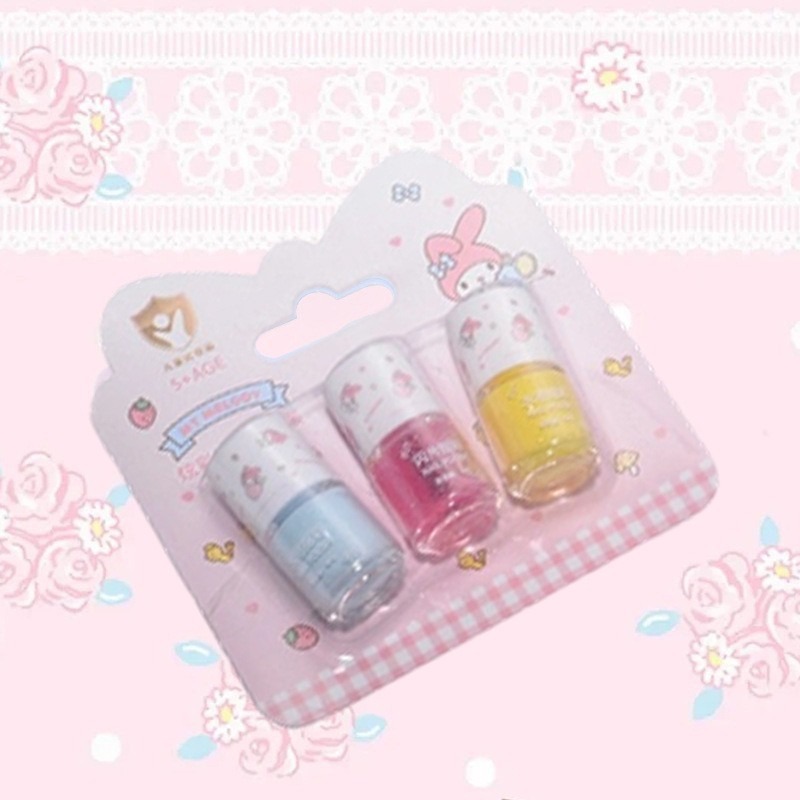 台灣出貨 三麗鷗系列5ml可撥式指甲油 兒童指甲油 可撕式指甲油-規格圖9