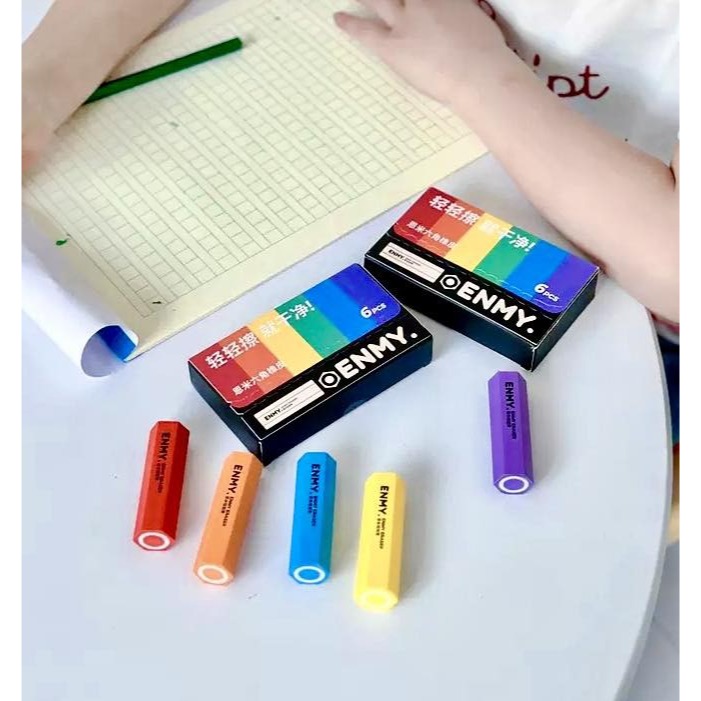 恩米 ENMY牌六角輕輕擦 橡皮擦 兒童橡皮擦 辦公室用品 文具用品-細節圖6