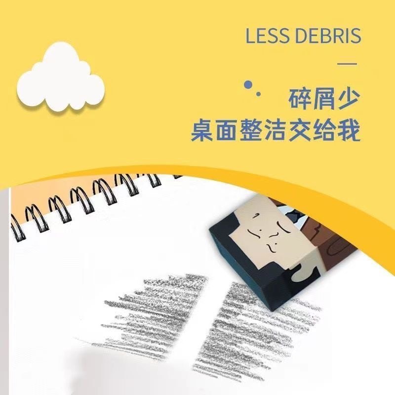 禿頭大叔橡皮擦 禿頭橡皮擦 創意 惡搞社畜小學生考試橡皮擦 美術文具橡皮擦-細節圖8