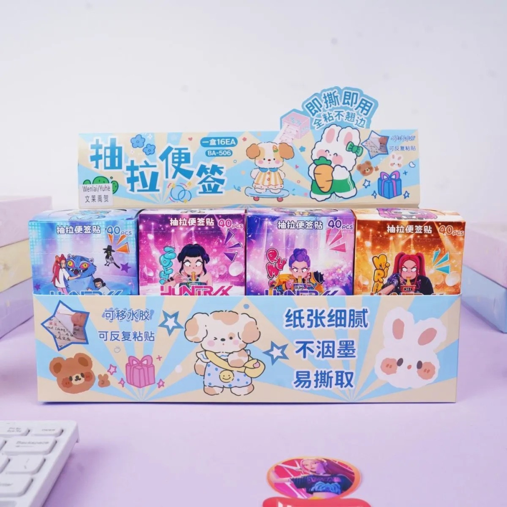 K-POP 抽拉便利貼 卡通便利貼 三麗鷗 卡皮巴拉 史迪奇便利貼-細節圖8