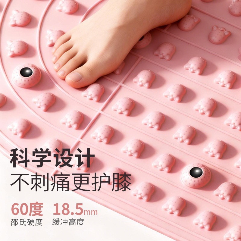 超慢跑墊 腳底按摩墊 液態軟膠指壓板 磁石按摩踏墊 家用加厚瑜伽墊 舒壓放鬆拉筋墊 環保防滑室內跑步-細節圖2