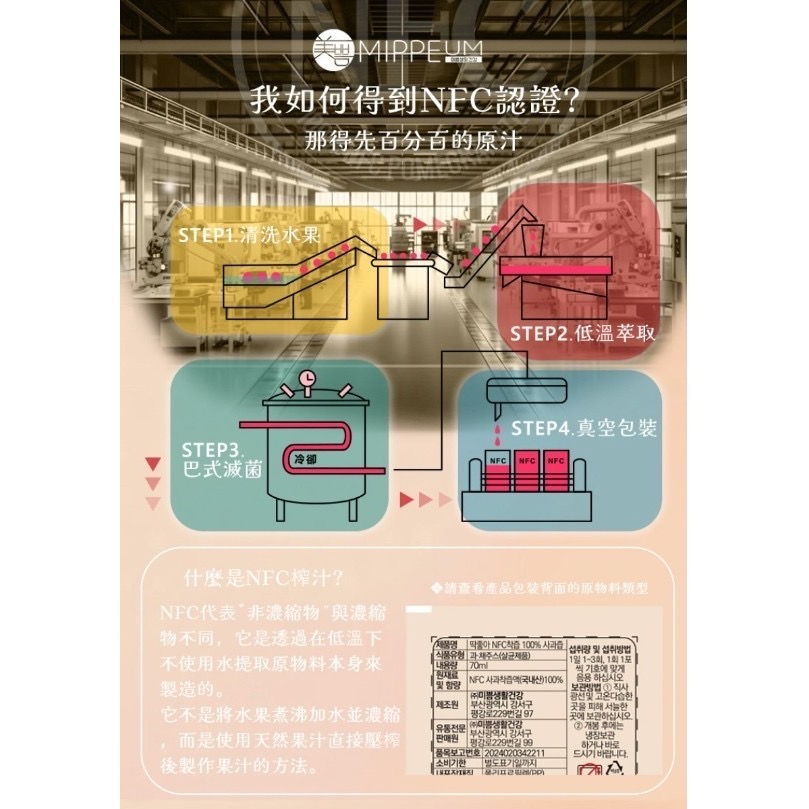 韓國直送的MIPPEUM NFC 蘋果汁/箱-細節圖3
