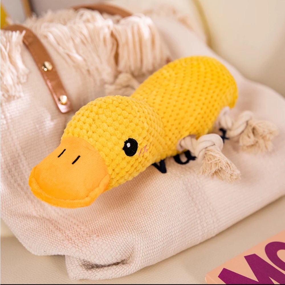 Popocola 狗狗玩具 耐咬 小狗 发声毛绒玩偶 小型犬 泰迪比熊 幼犬 磨牙棒解闷神器-規格圖4