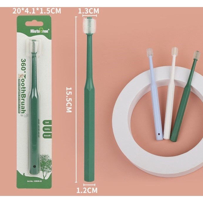 Histotree 迷你牙刷 超細刷毛 寵物牙刷 小頭 萬毛牙刷 口腔清潔  寵物美容  寵物潔牙狗貓 360度牙刷-細節圖7