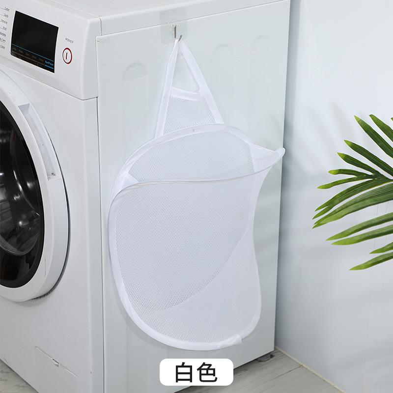 壁掛洗衣網 台灣現貨洗衣網 髒衣籃 收納洗衣網髒衣服收納筐 浴室收納架 衣服收納籃 衣物收納 分類洗衣籃 洗衣籃 洗衣桶-細節圖2