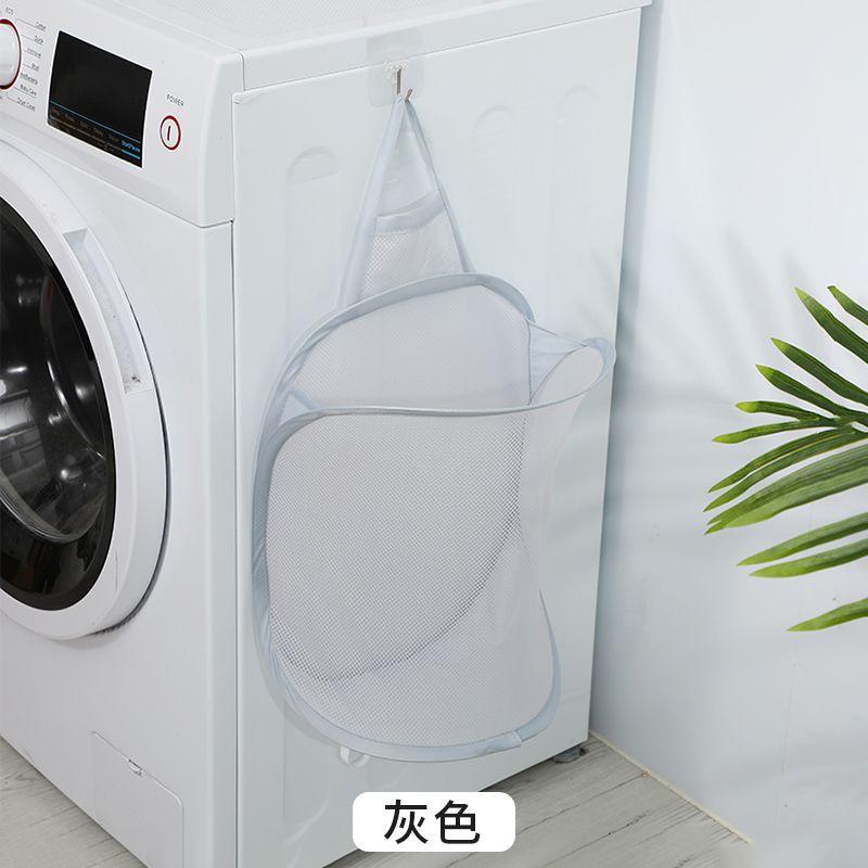 壁掛洗衣網 台灣現貨洗衣網 髒衣籃 收納洗衣網髒衣服收納筐 浴室收納架 衣服收納籃 衣物收納 分類洗衣籃 洗衣籃 洗衣桶-細節圖3