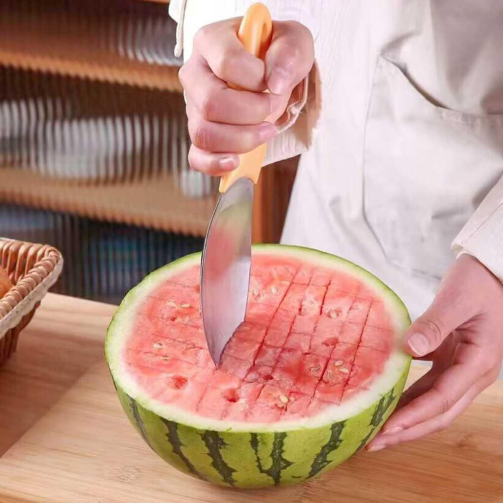 切芒果刀【台灣現貨】切西瓜刀 多功能水果刀芒果專用刀 水果造型挖勺 西瓜切塊工具 酪梨切丁粒神器 分割模具【P0502】-細節圖8