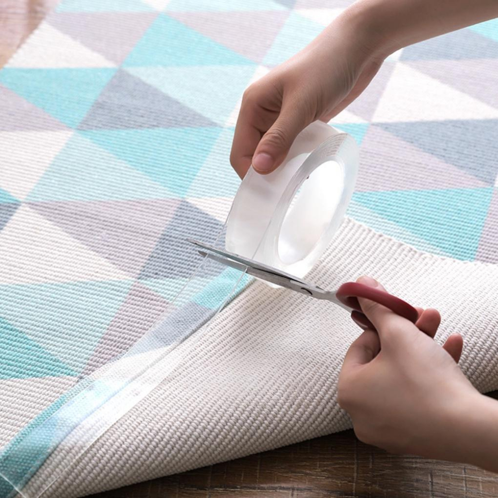 無痕奈米膠帶【聖杯生活台灣現貨】雙面膠帶  春聯 無痕貼 無痕膠帶 修繕膠帶 強力膠帶 防水膠帶 透明萬用膠帶 地毯固定-細節圖7