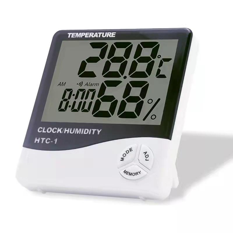 多功能電子溫溼度計【聖杯生活台灣現貨】濕溫度計 實驗室溫濕度計 大數字時鐘 數位鬧鐘 溼溫度計 溫度計 【P0381】-細節圖3