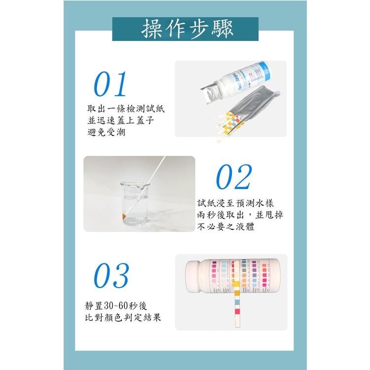 六合一水質檢測試紙 【台灣現貨】pH鹼度硬度總氯餘氯氰尿酸 簡易使用 游泳池溫泉魚缸飲用水石蕊試紙【P0320】-細節圖3