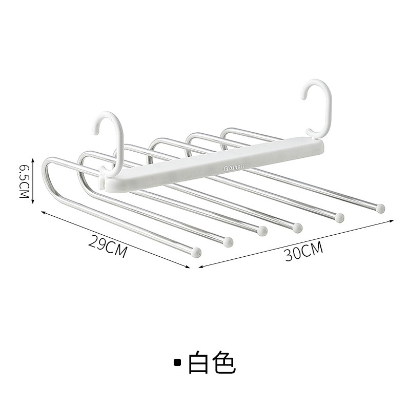 六合一神奇褲架【台灣現貨】折疊褲架 魔術衣架 折疊衣架 收納 褲架 曬衣架 伸縮衣架 魔術衣褲架 伸縮褲架【P0456】-細節圖2