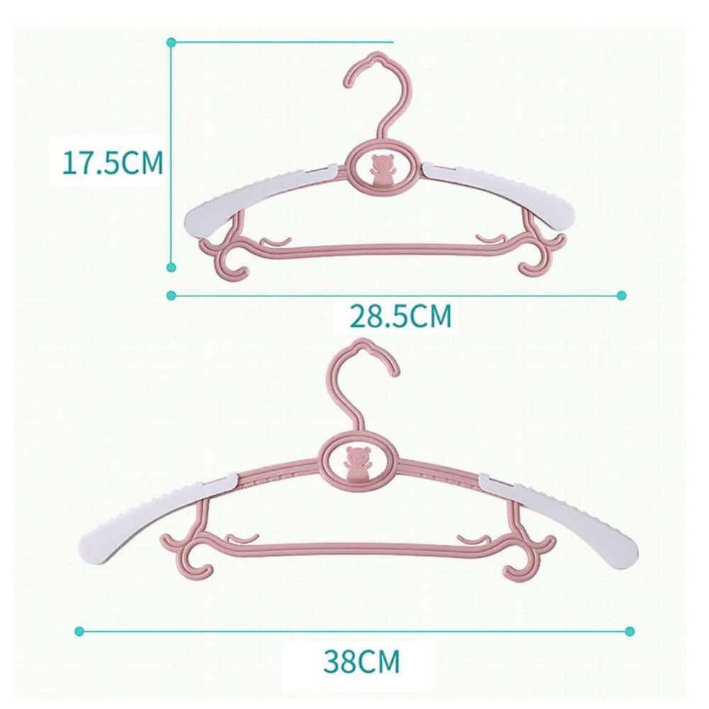 兒童伸縮衣架【台灣現貨】兒童衣服專用衣架 寶寶衣架 幼兒衣架 蝴蝶結衣架 塑膠衣架 嬰兒衣架 幼童衣架 小衣架-細節圖2