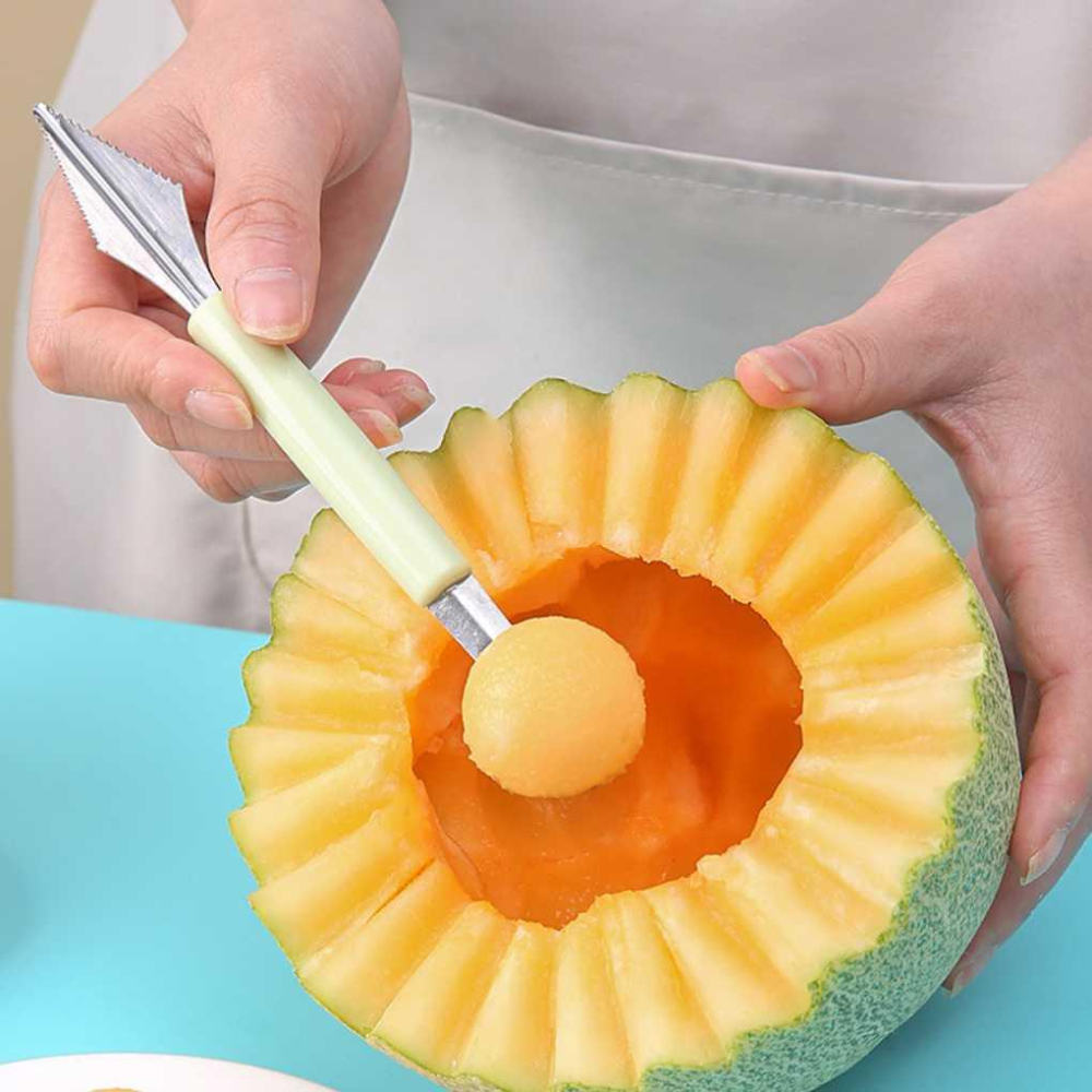 不銹鋼水果挖球器 雙頭水果挖球器 花雕水果 冰淇淋勺 水果球挖勺 冰勺 雙頭挖球匙 挖水果 水果球 雪糕勺 水果勺-細節圖6