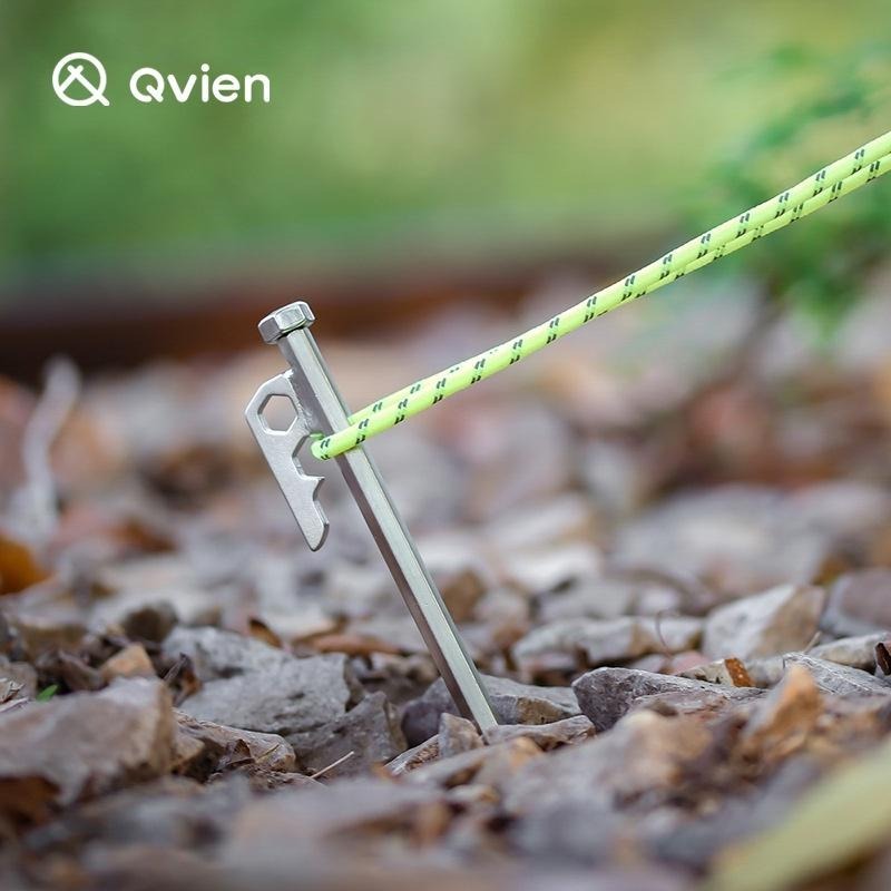 不銹鋼營釘SUS420 多種尺寸可選QVIEN 硬度高  堅固耐用 露營必備 水泥地草地天幕帳篷皆適用與柯曼不銹鋼同級-細節圖2