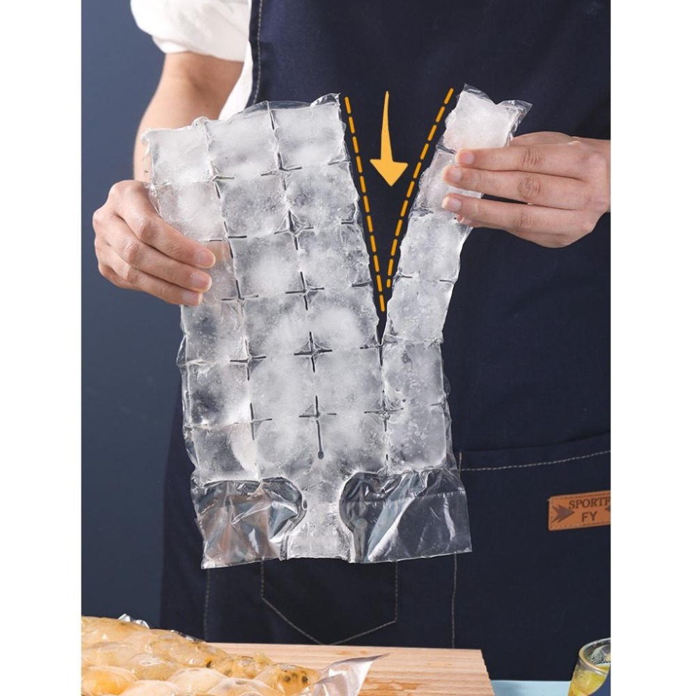 懶人製冰袋10片裝【台灣現貨】自動封口一次性製冰袋 多格製冰袋 DIY製冰 冰格 冰條 冰塊 冰棒 冰盒  隨撕隨用 果-細節圖7