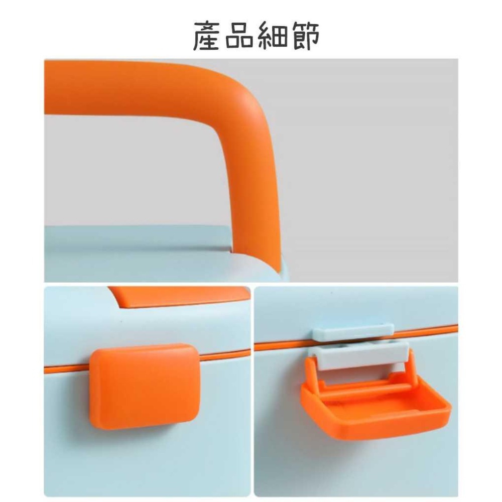 時尚美學醫藥箱【台灣現貨】藥品收納 醫療用品收納箱 手提儲物盒 分層收納箱 質感收納 藥箱 藥盒【P0114】-細節圖4