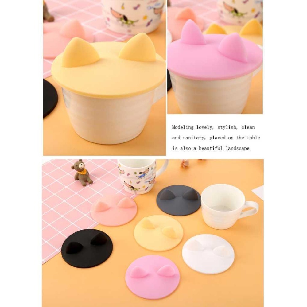 貓耳朵杯蓋【聖杯生活台灣現貨】水杯咖啡杯 杯蓋 防蚊蟲 灰塵掉入 乾淨衛生 軟膠杯蓋 水杯杯蓋 馬克杯杯蓋-細節圖4