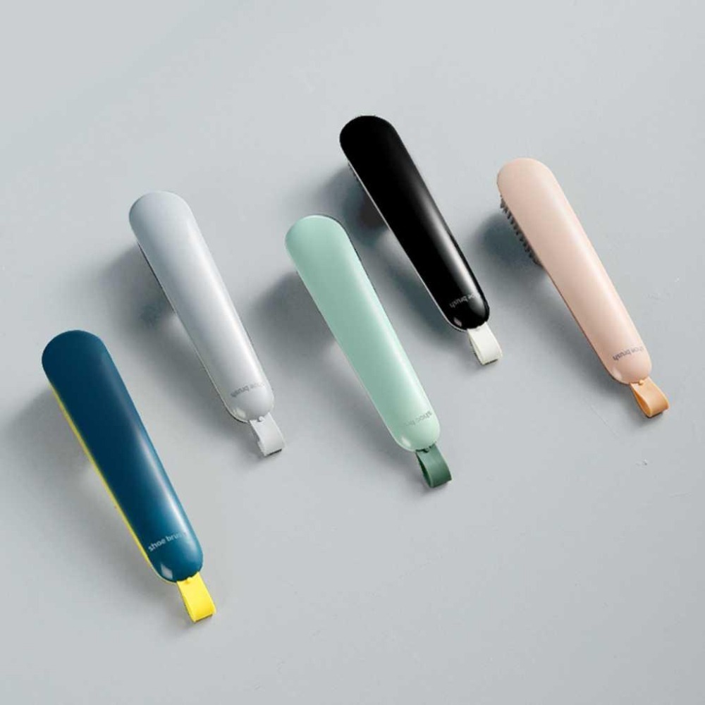 多功能鞋刷 刷鞋神器【聖杯生活台灣現貨】柔軟毛萬用刷 舒適長握柄 可吊掛懸掛 撞色美感刷子 不傷衣物 小巧方便-細節圖8