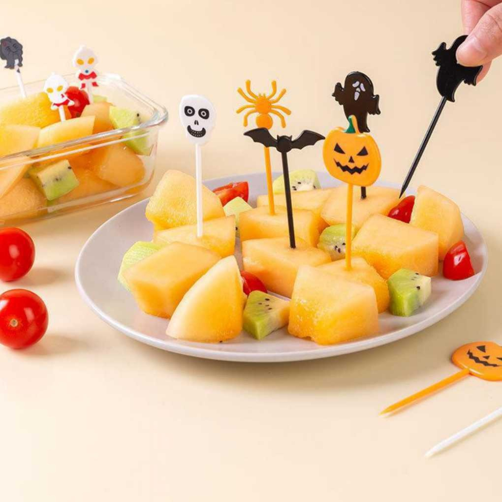 萬聖節插籤 水果叉 萬聖節 創意叉子 蛋糕插 創意插籤 蝙蝠插籤 塑膠籤 塑膠叉 牙籤 便當叉 裝飾叉 【P0562】-細節圖4