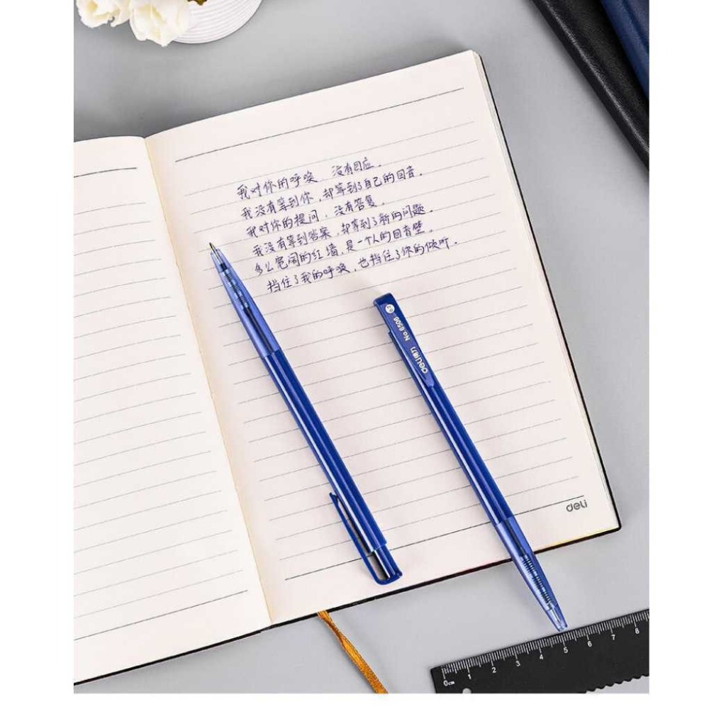 自動原子筆 得力原子筆 藍筆 0.7mm  按動圓珠筆 原子筆 自動原子筆 自動筆 超流暢 菜單筆 好寫【P0571】-細節圖3