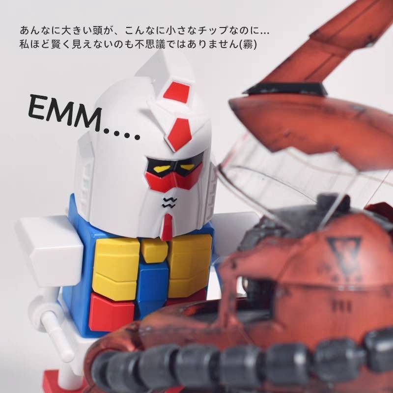 發條戰士 猴臉元祖 崩壞搞笑鋼彈 舞動機器人 RX-78鋼彈 組裝版-細節圖3