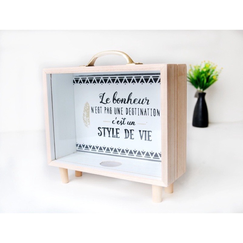 北歐ins風存錢筒【台灣現貨】北歐ins風存錢筒 網美款 底部有洞口 零錢桶 存錢桶 桌面裝飾 擺飾 收納盒-細節圖6