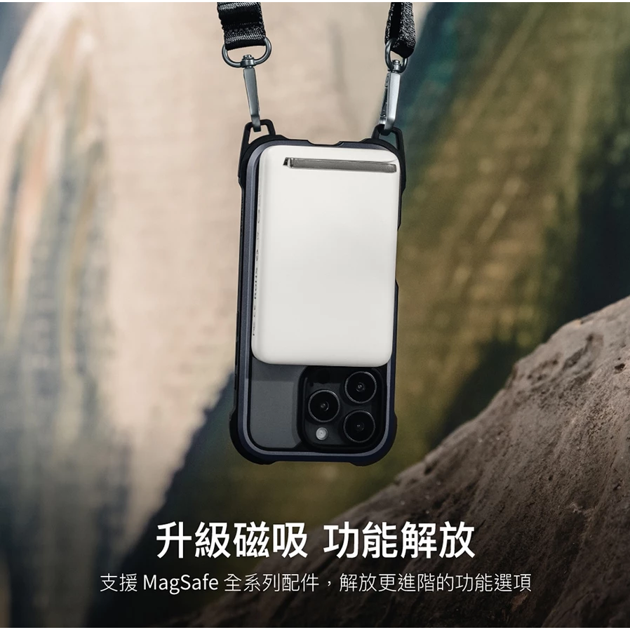 MAGEASY iPhone 16/15 Odyssey Strap M 頂級超軍規防摔掛繩手機殼 支援MagSafe-細節圖8