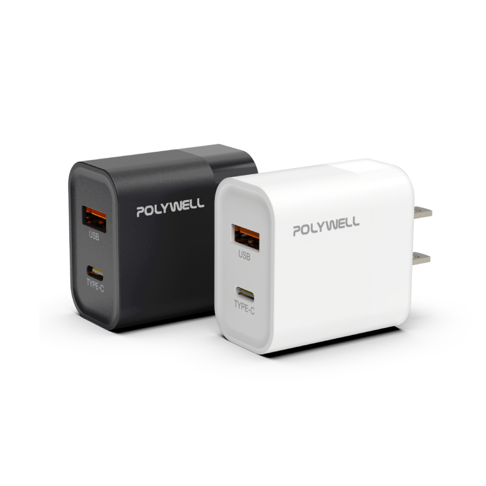 仙人掌哥 POLYWELL PD雙孔快充頭 30W Type-C充電器 豆腐頭 蘋果 iPhone 快充 快充頭-細節圖2