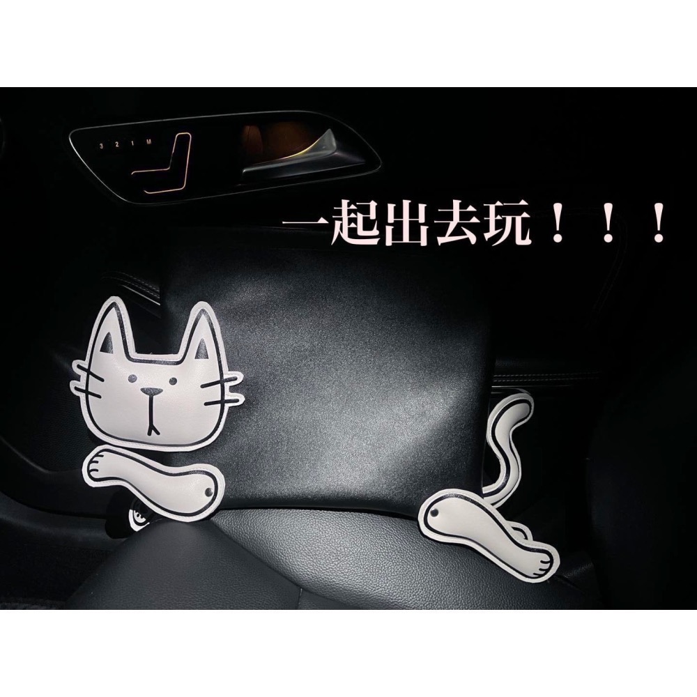 仙人掌哥 x Triple goodS 貓咪皮革托特包 35cm*30cm 預購加贈 16cm*11cm 零錢護照包-細節圖2