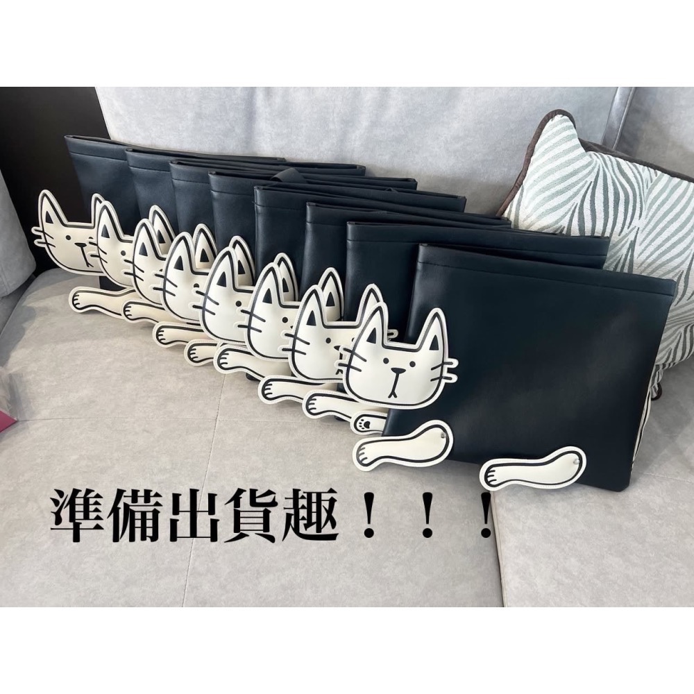 仙人掌哥 x Triple goodS 貓咪皮革托特包 35cm*30cm 預購加贈 16cm*11cm 零錢護照包-細節圖3