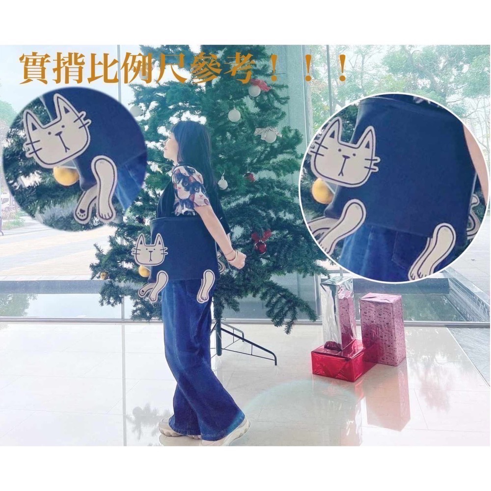 仙人掌哥 x Triple goodS 貓咪皮革托特包 35cm*30cm 預購加贈 16cm*11cm 零錢護照包-細節圖4