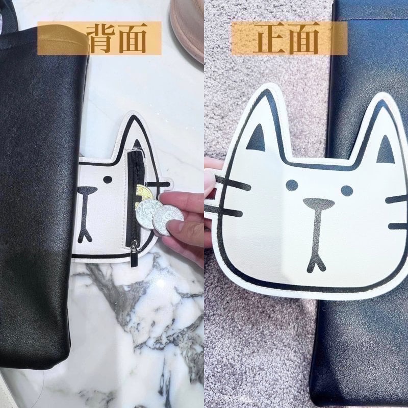 仙人掌哥 x Triple goodS 貓咪皮革托特包 35cm*30cm 預購加贈 16cm*11cm 零錢護照包-細節圖9