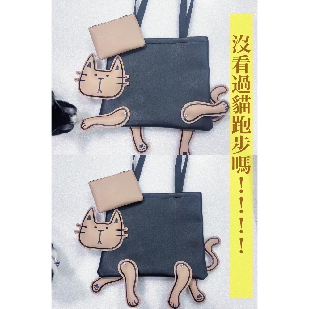 仙人掌哥 x Triple goodS 貓咪皮革托特包 35cm*30cm 預購加贈 16cm*11cm 零錢護照包-細節圖10