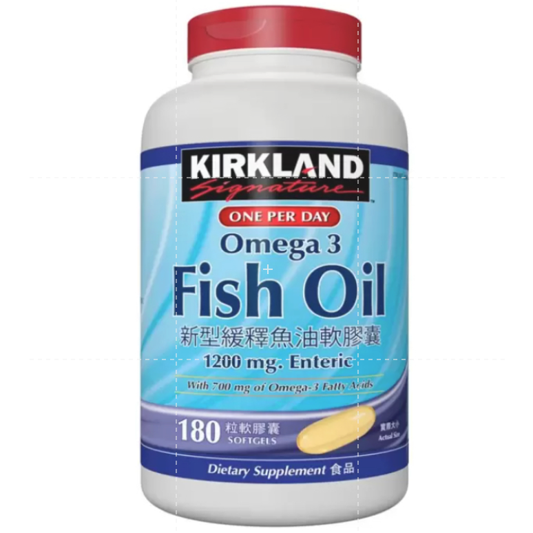 仙人掌哥 好市多 科克蘭 新型緩釋魚油軟膠囊 180粒/罐 魚油 膠囊 Kirkland-規格圖4