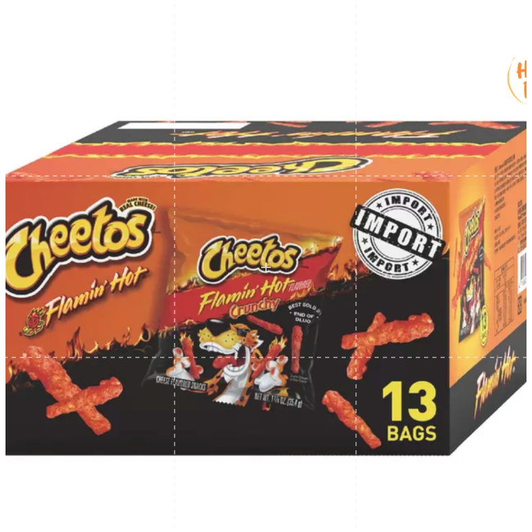 仙人掌哥 好市多 奇多 香辣起司分享箱 13包/箱 460g 美式香辣搭配香濃起司 小包裝 美國進口 整箱販售-細節圖2