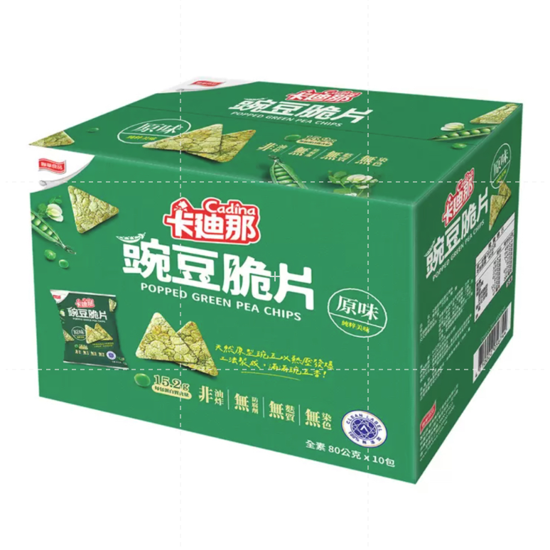 仙人掌哥 好市多 卡迪那 豌豆脆片 原味 80公克 X 10包 整箱販售 單包拆售-細節圖2
