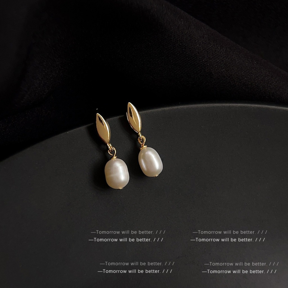 輕奢法式珍珠耳釘-細節圖4
