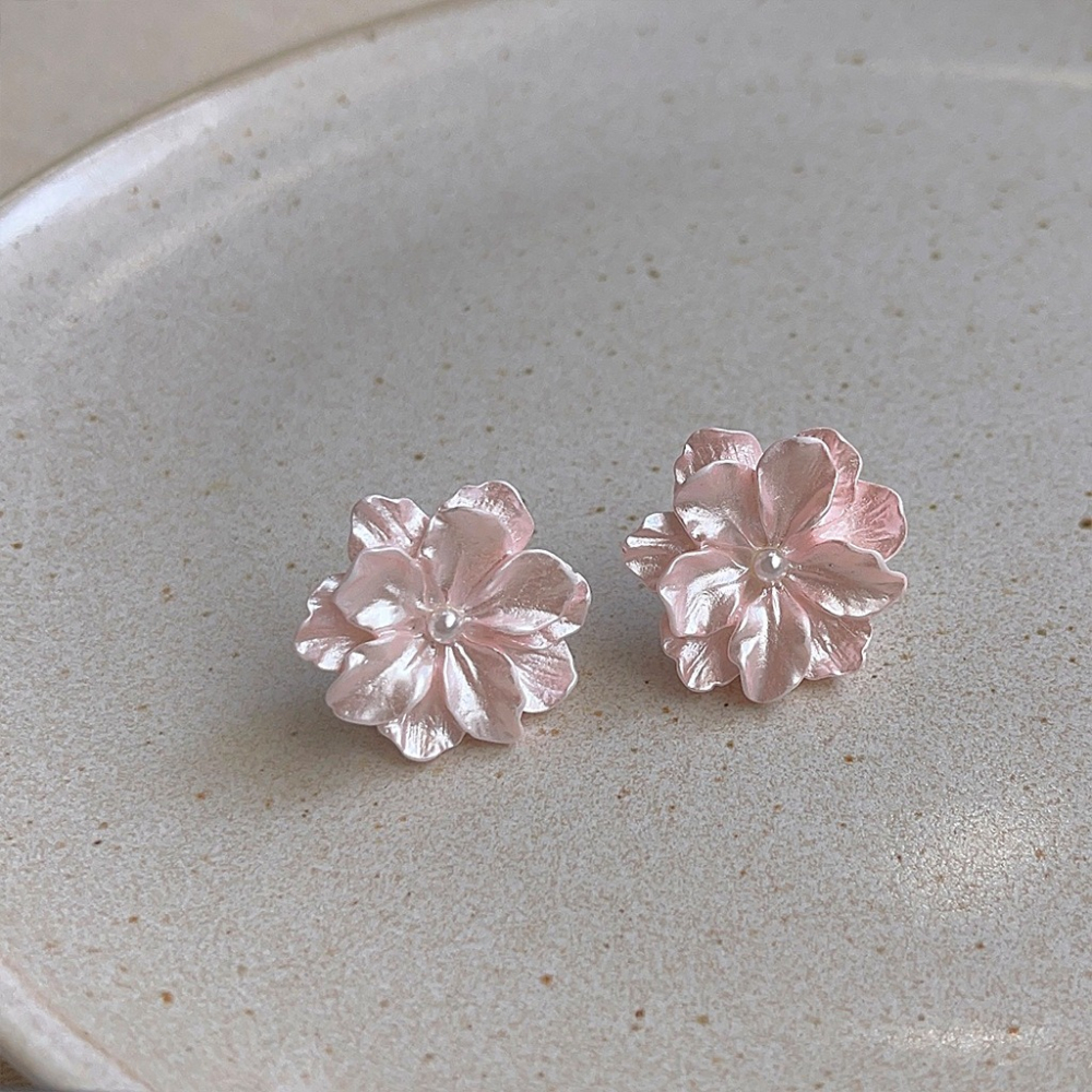 小清新茶花耳釘-細節圖4