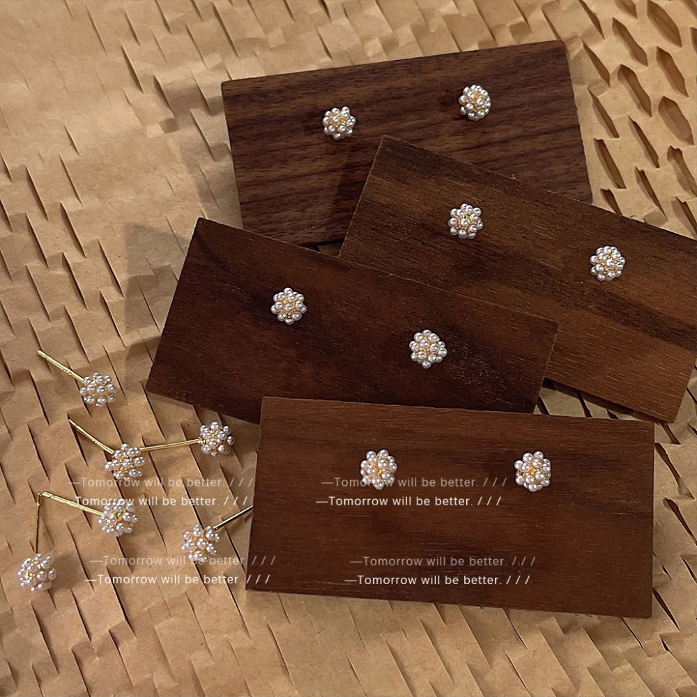 氣質珍珠球耳釘-細節圖2