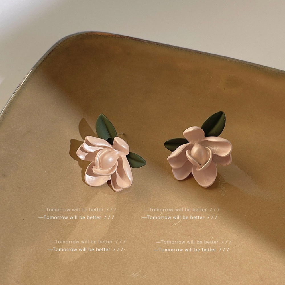 栀子花耳釘-細節圖2