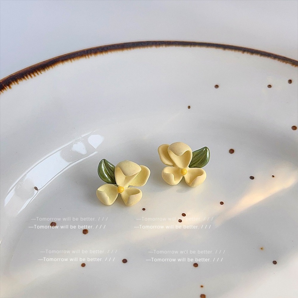 甜美夏季栀子花耳釘-細節圖2