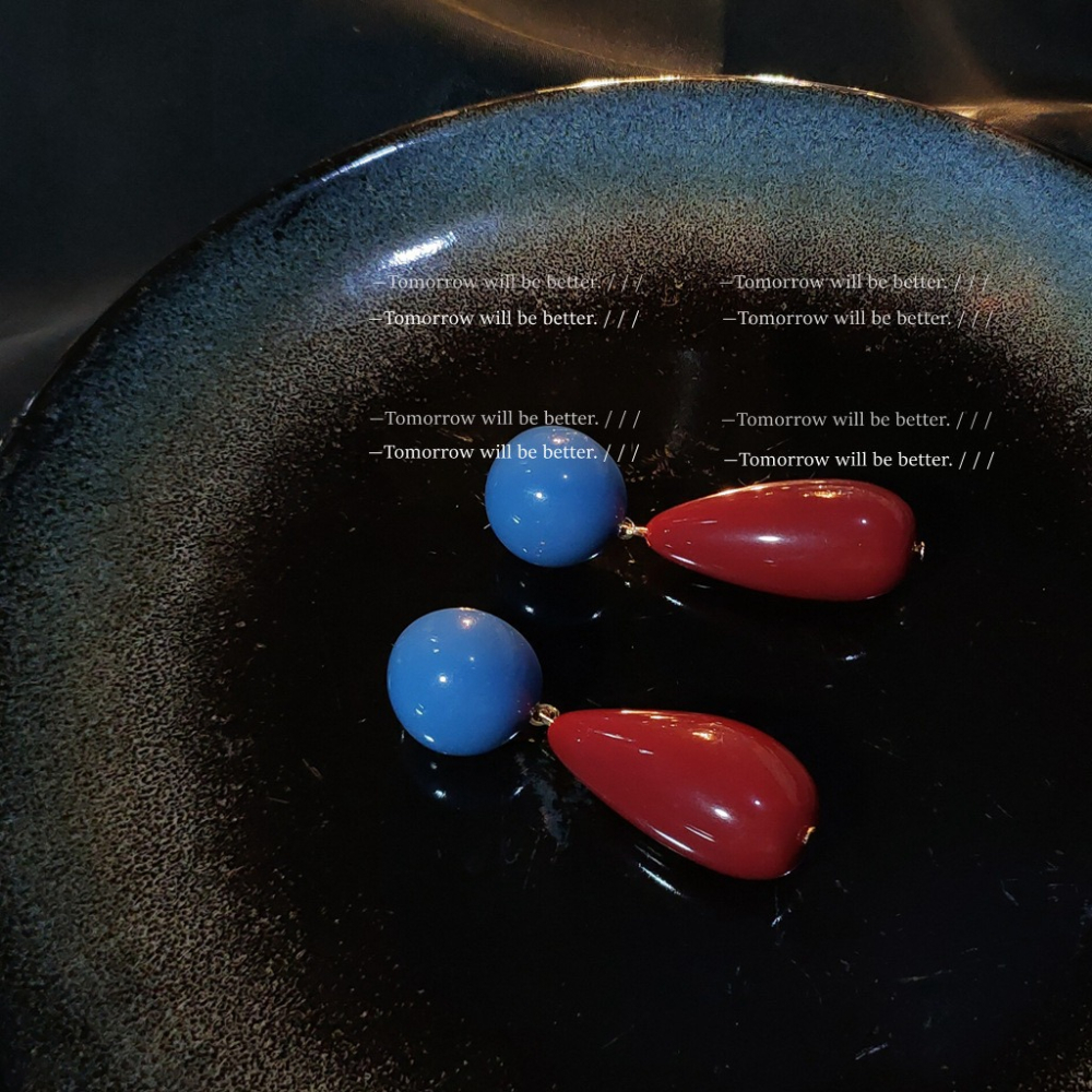 復古美式水滴耳釘-細節圖4