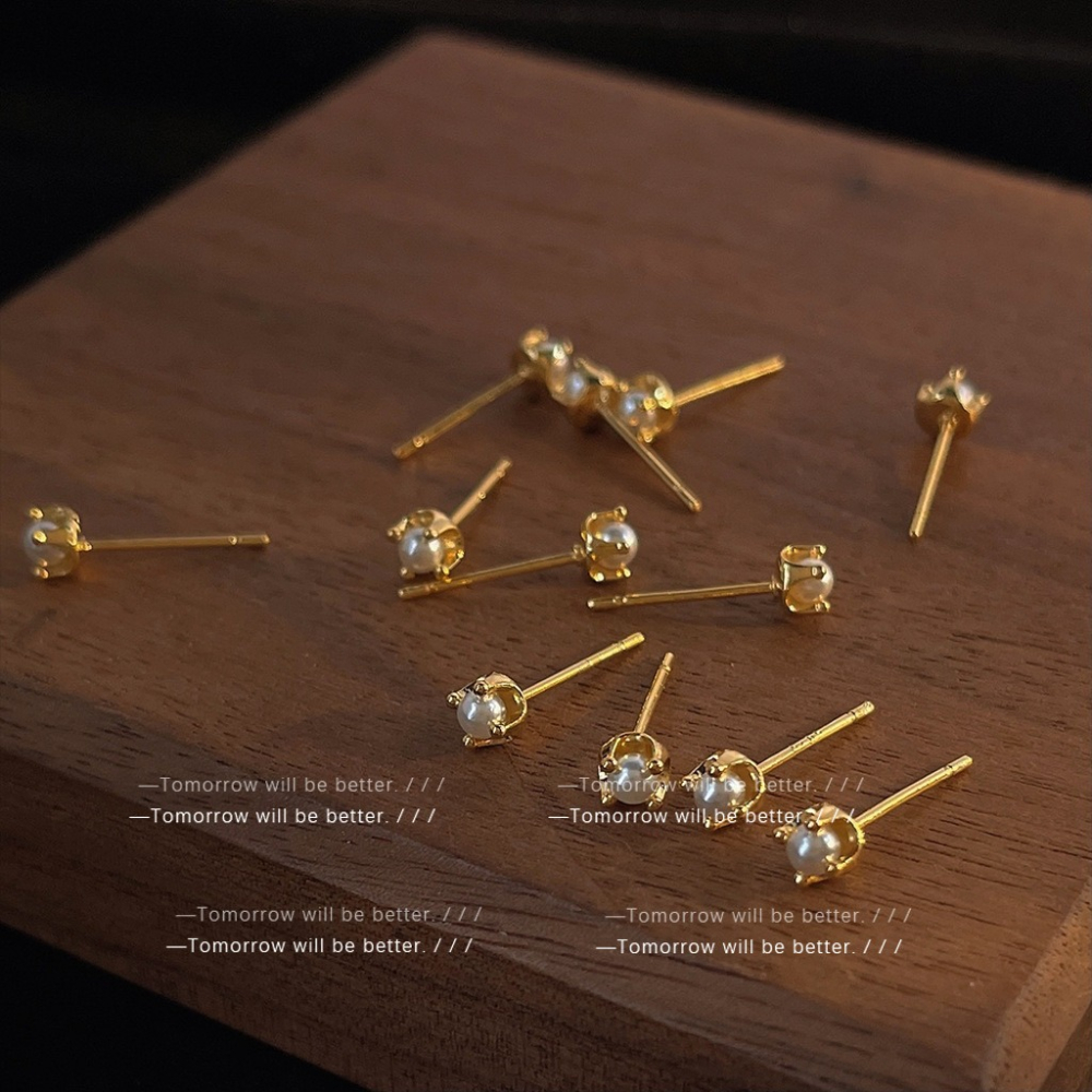 港風小珍珠耳釘-細節圖4