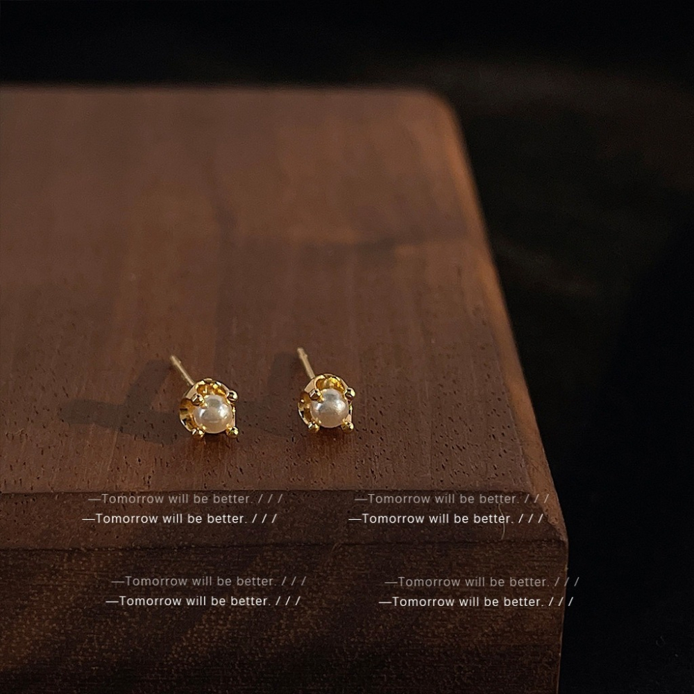 港風小珍珠耳釘-細節圖5