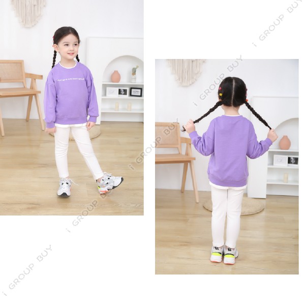 【i揪團】B40-0(現貨)兒童假兩件韓系衛衣/女童保暖上衣/秋冬衣服/童裝衣服-細節圖4