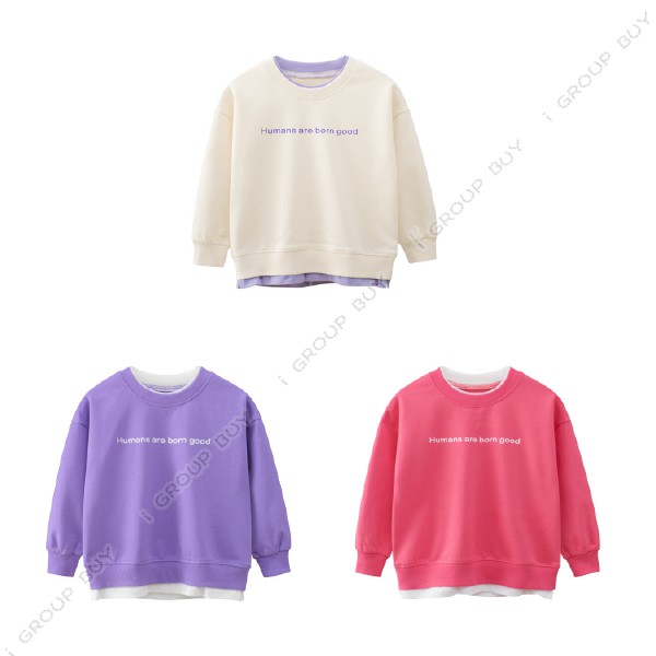 【i揪團】B40-0(現貨)兒童假兩件韓系衛衣/女童保暖上衣/秋冬衣服/童裝衣服-細節圖5