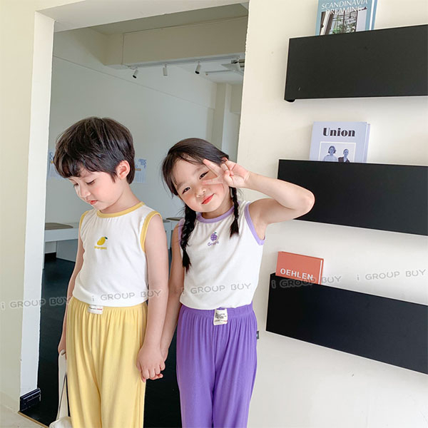 【i揪團】B85(新品現貨)兒童莫代爾背心 兒童背心 兒童上衣 夏季背心 夏季兒童上衣 男童 女童 背心-細節圖3