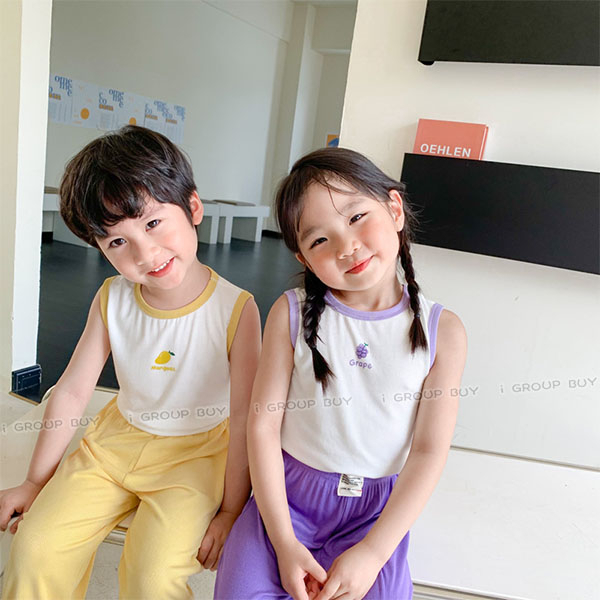 【i揪團】B85(新品現貨)兒童莫代爾背心 兒童背心 兒童上衣 夏季背心 夏季兒童上衣 男童 女童 背心-細節圖4